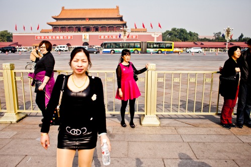 The tourists of Tiananmen